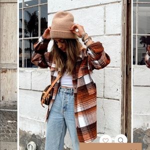 Rust Plaid shacket